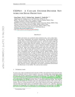 CEDNet: A Cascade Encoder-Decoder Network for Dense Prediction