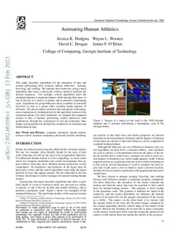Animating Human Athletics