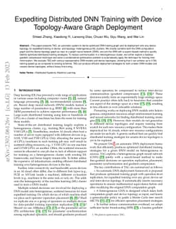Expediting Distributed DNN Training with Device Topology-Aware Graph
  Deployment