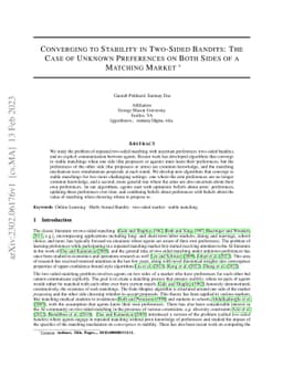 Converging to Stability in Two-Sided Bandits: The Case of Unknown
  Preferences on Both Sides of a Matching Market