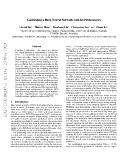 Calibrating a Deep Neural Network with Its Predecessors