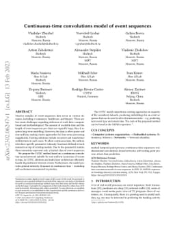 Continuous-time convolutions model of event sequences