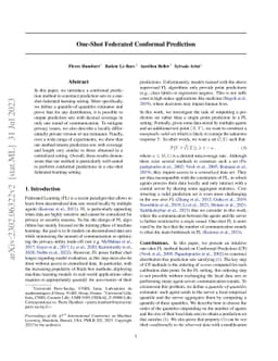 One-Shot Federated Conformal Prediction