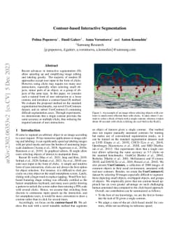 Contour-based Interactive Segmentation