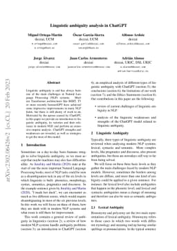 Linguistic ambiguity analysis in ChatGPT