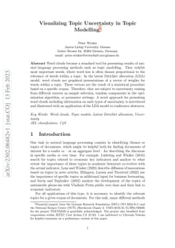 Visualizing Topic Uncertainty in Topic Modelling