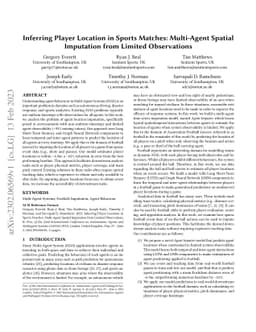 Inferring Player Location in Sports Matches: Multi-Agent Spatial
  Imputation from Limited Observations