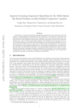 Improved Learning-Augmented Algorithms for the Multi-Option Ski Rental
  Problem via Best-Possible Competitive Analysis