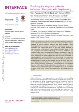 Predicting the long-term collective behaviour of fish pairs with deep
  learning