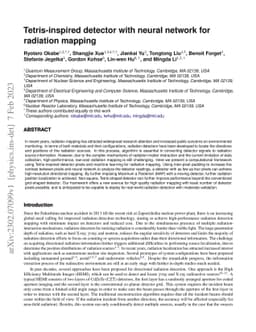 Tetris-inspired detector with neural network for radiation mapping