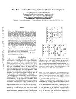 Deep Non-Monotonic Reasoning for Visual Abstract Reasoning Tasks