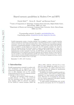 Shared memory parallelism in Modern C++ and HPX