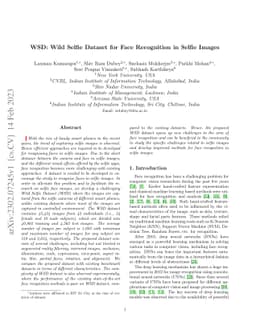 WSD: Wild Selfie Dataset for Face Recognition in Selfie Images
