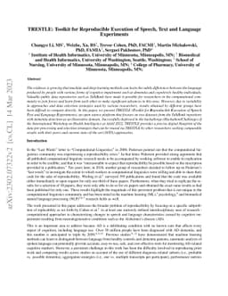 TRESTLE: Toolkit for Reproducible Execution of Speech, Text and Language
  Experiments