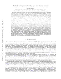 Spatially heterogeneous learning by a deep student machine