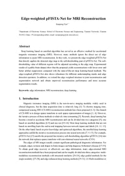 Edge-weighted pFISTA-Net for MRI Reconstruction