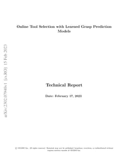 Online Tool Selection with Learned Grasp Prediction Models