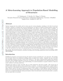 A Meta-Learning Approach to Population-Based Modelling of Structures