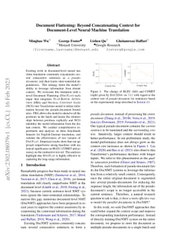Document Flattening: Beyond Concatenating Context for Document-Level
  Neural Machine Translation