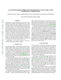 An Attention-based Approach to Hierarchical Multi-label Music Instrument
  Classification