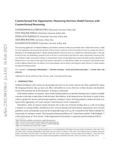 Counterfactual Fair Opportunity: Measuring Decision Model Fairness with
  Counterfactual Reasoning