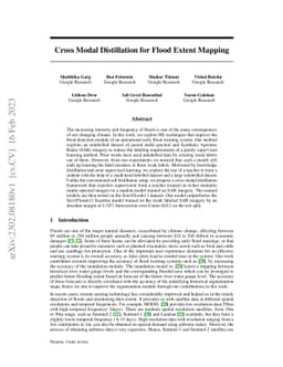 Cross Modal Distillation for Flood Extent Mapping
