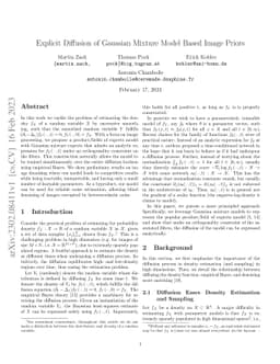 Explicit Diffusion of Gaussian Mixture Model Based Image Priors