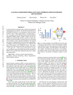 Gaussian-smoothed Imbalance Data Improves Speech Emotion Recognition