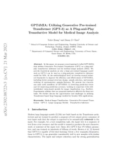 GPT4MIA: Utilizing Generative Pre-trained Transformer (GPT-3) as A
  Plug-and-Play Transductive Model for Medical Image Analysis