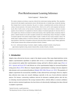 Post Reinforcement Learning Inference