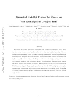 Graphical Dirichlet Process for Clustering Non-Exchangeable Grouped Data