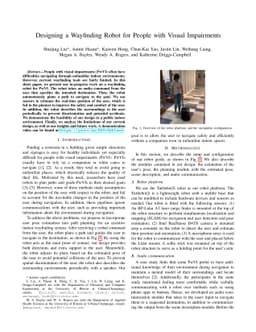 Designing a Wayfinding Robot for People with Visual Impairments