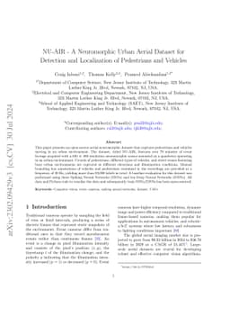 NU-AIR -- A Neuromorphic Urban Aerial Dataset for Detection and
  Localization of Pedestrians and Vehicles