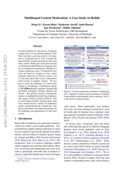 Multilingual Content Moderation: A Case Study on Reddit