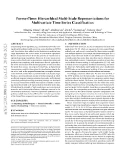FormerTime: Hierarchical Multi-Scale Representations for Multivariate
  Time Series Classification