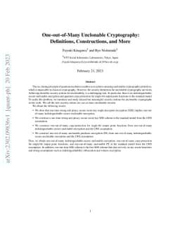 One-out-of-Many Unclonable Cryptography: Definitions, Constructions, and
  More