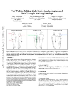 The Walking Talking Stick: Understanding Automated Note-Taking in
  Walking Meetings
