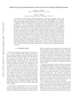 Mallat Scattering Transformation based surrogate for
  MagnetoHydroDynamics