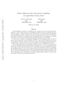 Faster high-accuracy log-concave sampling via algorithmic warm starts