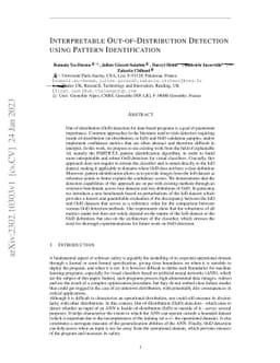 Interpretable Out-Of-Distribution Detection Using Pattern Identification