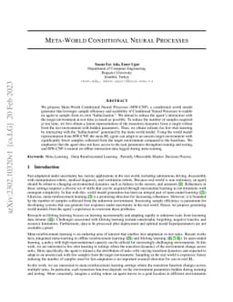 Meta-World Conditional Neural Processes