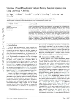 Oriented Object Detection in Optical Remote Sensing Images using Deep Learning: A Survey