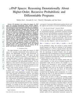 $ω$PAP Spaces: Reasoning Denotationally About Higher-Order,
  Recursive Probabilistic and Differentiable Programs