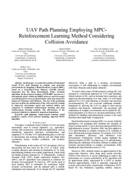 UAV Path Planning Employing MPC- Reinforcement Learning Method
  Considering Collision Avoidance