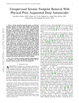Unsupervised Seismic Footprint Removal With Physical Prior Augmented
  Deep Autoencoder