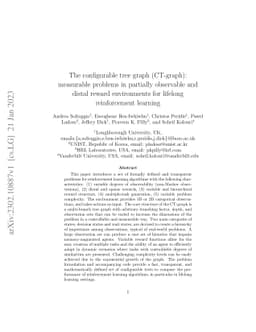 The configurable tree graph (CT-graph): measurable problems in partially
  observable and distal reward environments for lifelong reinforcement learning