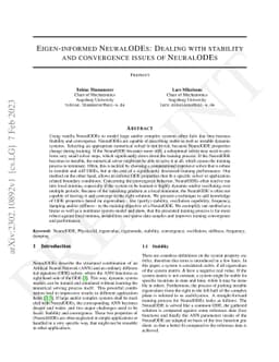 Eigen-informed NeuralODEs: Dealing with stability and convergence issues
  of NeuralODEs
