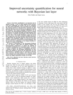 Improved uncertainty quantification for neural networks with Bayesian
  last layer