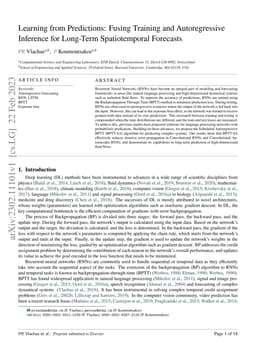 Learning from Predictions: Fusing Training and Autoregressive Inference
  for Long-Term Spatiotemporal Forecasts