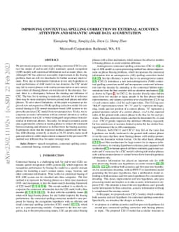Improving Contextual Spelling Correction by External Acoustics Attention
  and Semantic Aware Data Augmentation
